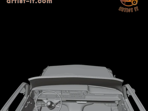 Cadillac coupe de ville 1961 3d print model 3D Print Model