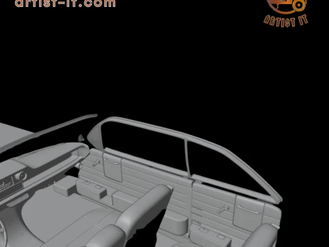 Cadillac coupe de ville 1961 3d print model 3D Print Model