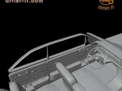 Cadillac coupe de ville 1961 3d print model 3D Print Model