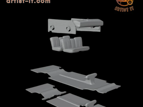 Cadillac coupe de ville 1961 3d print model 3D Print Model