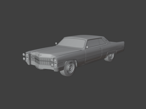 Cadillac coupe de ville 1966 3d print model 3D 프린트 모델