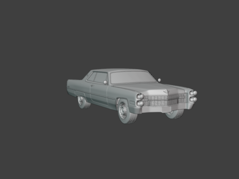 Cadillac coupe de ville 1966 3d print model Modello di stampa 3D
