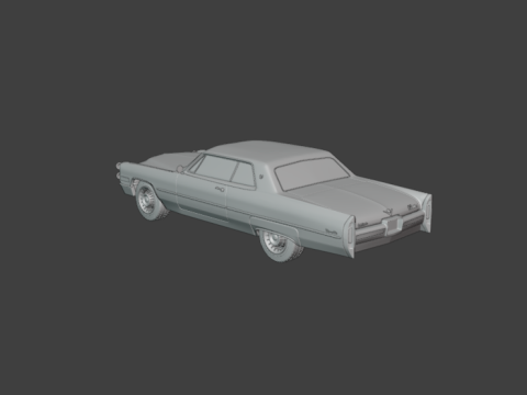 Cadillac coupe de ville 1966 3d print model Modello di stampa 3D