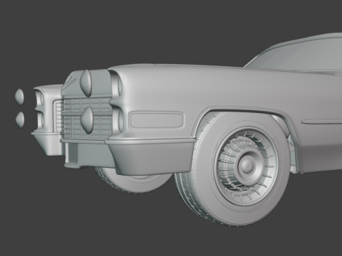 Cadillac coupe de ville 1966 3d print model Modello di stampa 3D