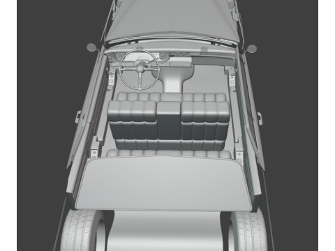 Cadillac coupe de ville 1966 3d print model Modello di stampa 3D