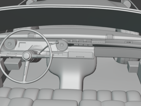 Cadillac coupe de ville 1966 3d print model Modello di stampa 3D