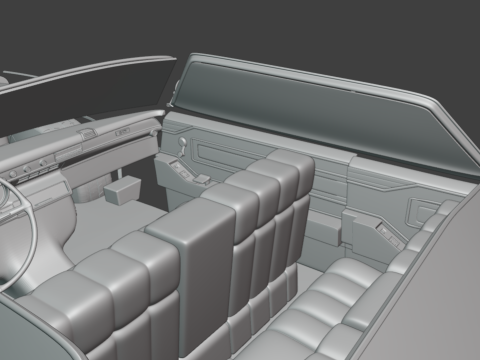 Cadillac coupe de ville 1966 3d print model Modello di stampa 3D