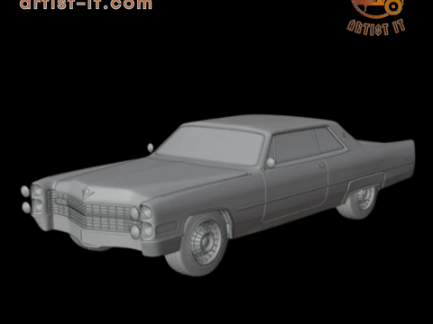 3D модель Кадиллак купе де Виль 1966 года выпуска 3D Принт Модель