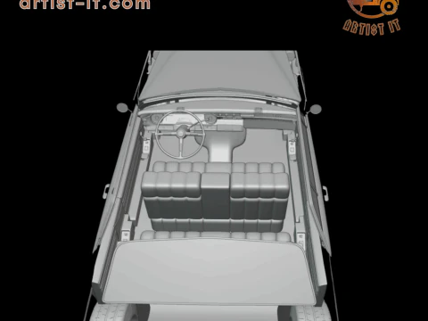 Cadillac coupe de ville 1966 3d print model 3D Print Model