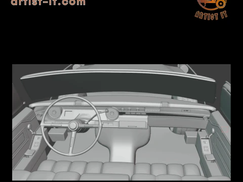 Cadillac coupe de ville 1966 3d print model 3D Print Model