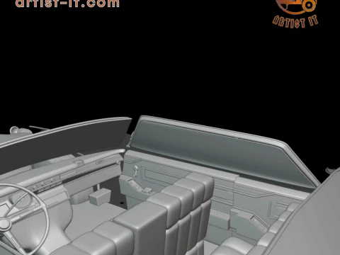 Cadillac coupe de ville 1966 3d print model 3D Print Model