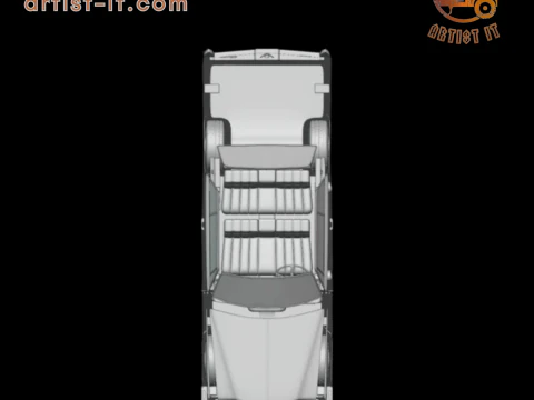 Cadillac coupe de ville 1966 3d print model 3D Print Model