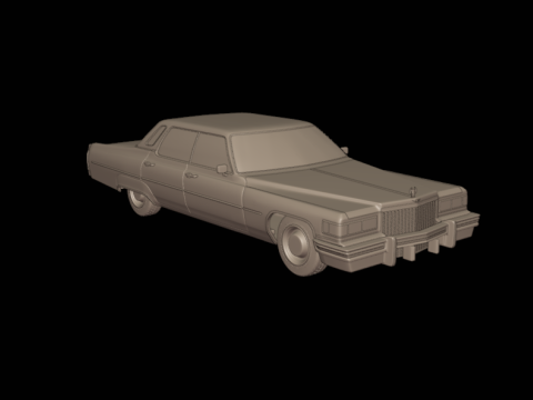 4 doors cadillac deville sedan 1975 3d print model Model do druku 3D
