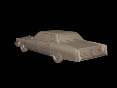 4 doors cadillac deville sedan 1975 3d print model Model do druku 3D