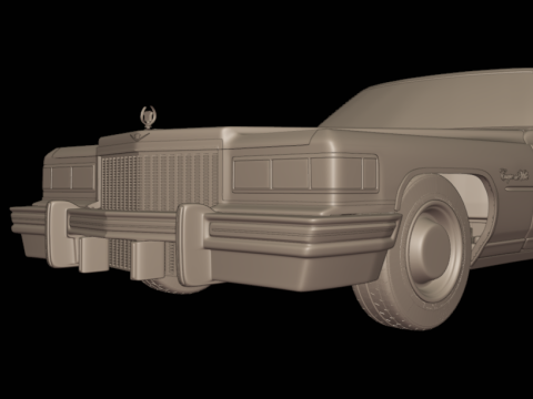 4 doors cadillac deville sedan 1975 3d print model Model do druku 3D