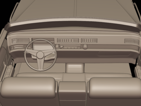 4 doors cadillac deville sedan 1975 3d print model Model do druku 3D