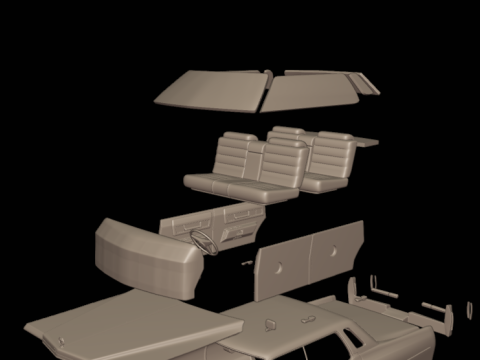 4 doors cadillac deville sedan 1975 3d print model Model do druku 3D