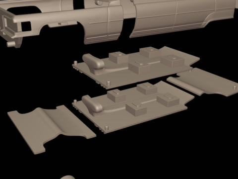 4 doors cadillac deville sedan 1975 3d print model Model do druku 3D