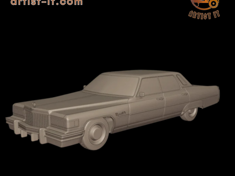4-t&uuml;rige Cadillac Deville Limousine 1975 3D-Druckmodell 3D Druckmodell