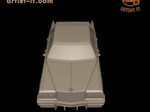 4 doors cadillac deville sedan 1975 3d print model 3D Print Model