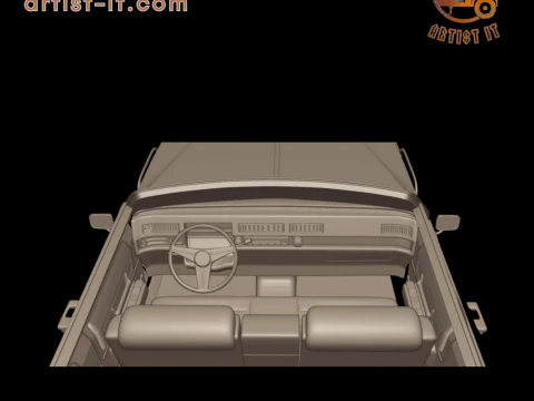 4 doors cadillac deville sedan 1975 3d print model 3D Print Model