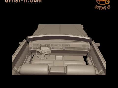 4 doors cadillac deville sedan 1975 3d print model 3D Print Model