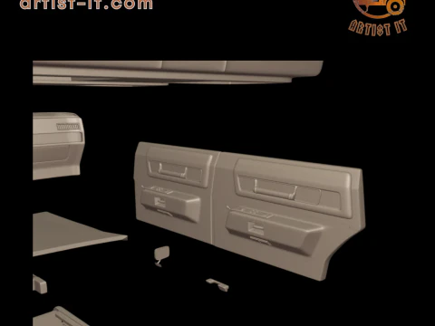 4 doors cadillac deville sedan 1975 3d print model 3D Print Model
