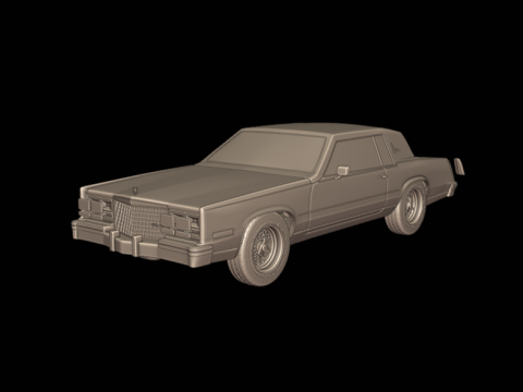 Cadillac eldorado 1983 3d print model 3D 打印模型