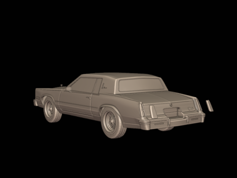 Cadillac eldorado 1983 3d print model Modello di stampa 3D