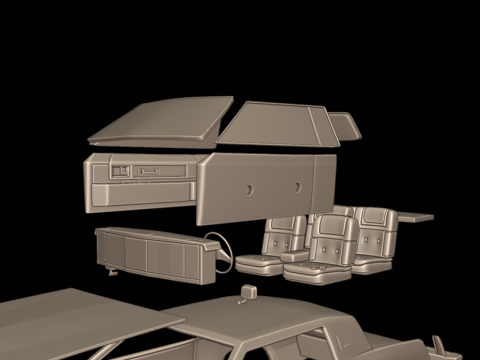 Cadillac eldorado 1983 3d print model Modello di stampa 3D