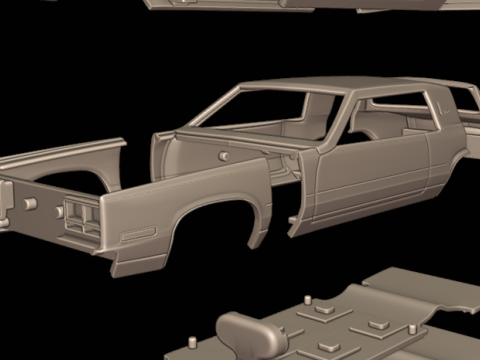 Cadillac eldorado 1983 3d print model Modello di stampa 3D