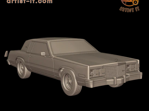 Cadillac eldorado 1983 3d print model 3D Print Model
