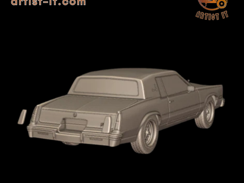 Cadillac eldorado 1983 3d print model 3D Print Model