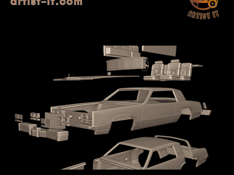Cadillac eldorado 1983 3d print model 3D Print Model