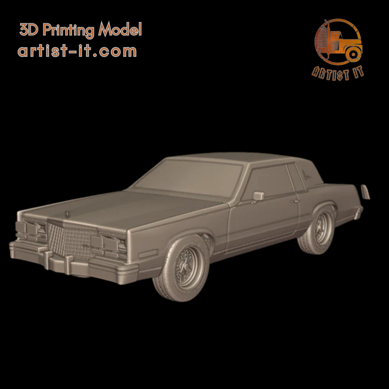 Cadillac eldorado 1983 3d print model 3D Print Model .c4d .max .obj .3ds .fbx .stl .blend 