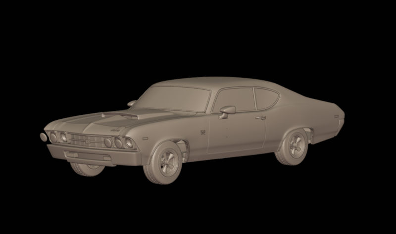 Baldwin motion chevelle 1969 3D Baskı Modeli .c4d .max .obj .3ds .fbx .stl .blend 