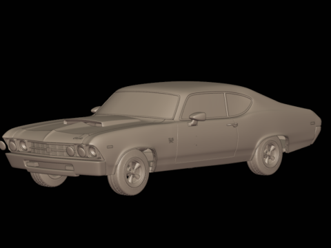 Baldwin motion chevelle 1969 3D Принт Модель