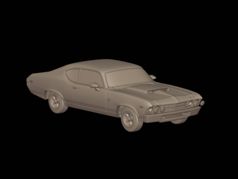 Baldwin motion chevelle 1969 3D Baskı Modeli