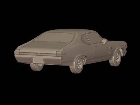 Baldwin motion chevelle 1969 3D Baskı Modeli