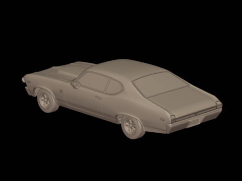 Baldwin motion chevelle 1969 3D Baskı Modeli