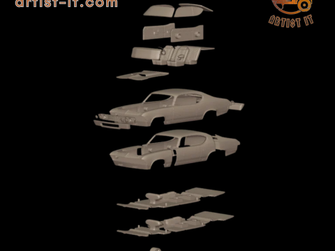 Baldwin motion chevelle 1969 3D Print Model