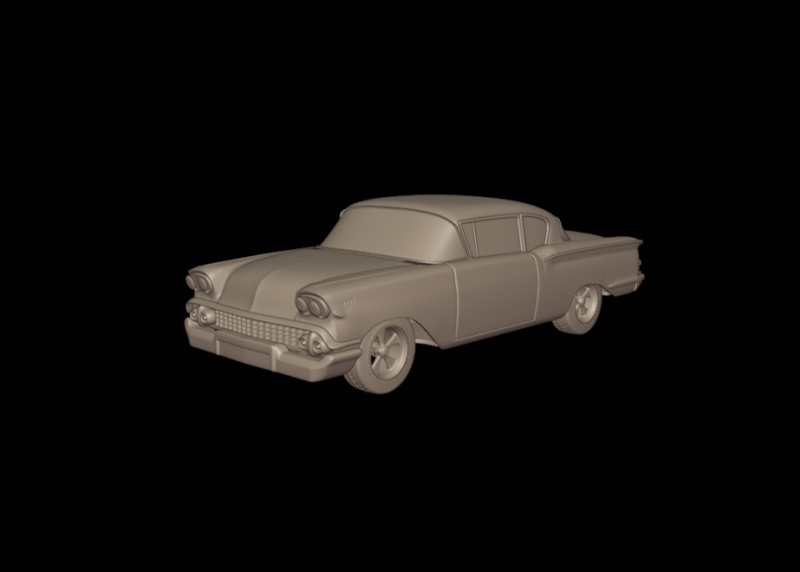 Chevrolet biscayne 2 door sedan 1958 3D Принт Модель .c4d .max .obj .3ds .fbx .stl .blend 