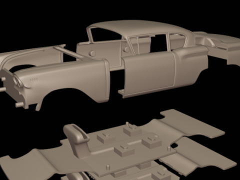 Chevrolet biscayne 2 door sedan 1958 3D Принт Модель
