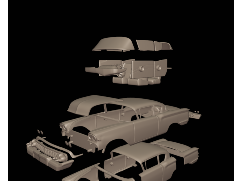 Chevrolet biscayne 2 door sedan 1958 3D Принт Модель