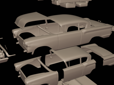 Chevrolet biscayne 2 door sedan 1958 3D Принт Модель