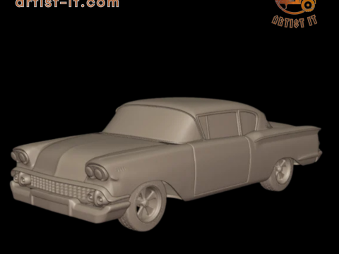 Chevrolet Biscayne 2-t&uuml;rige Limousine 1958 3D Druckmodell