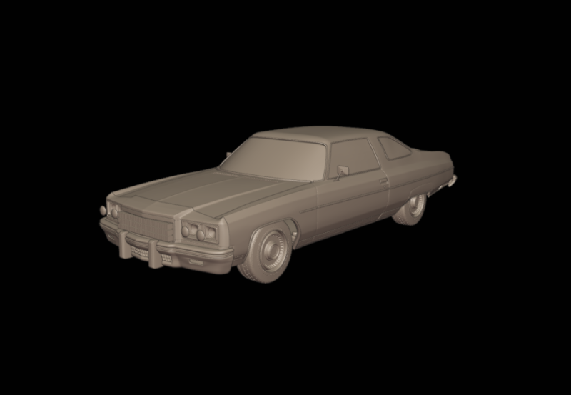CHEVROLET CAPRICE 1975 3D Druckmodell .c4d .max .obj .3ds .fbx .stl .blend 