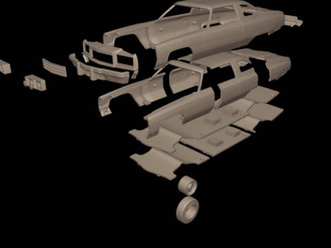 CHEVROLET CAPRICE 1975 3D Druckmodell