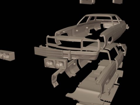 CHEVROLET CAPRICE 1975 3D Druckmodell