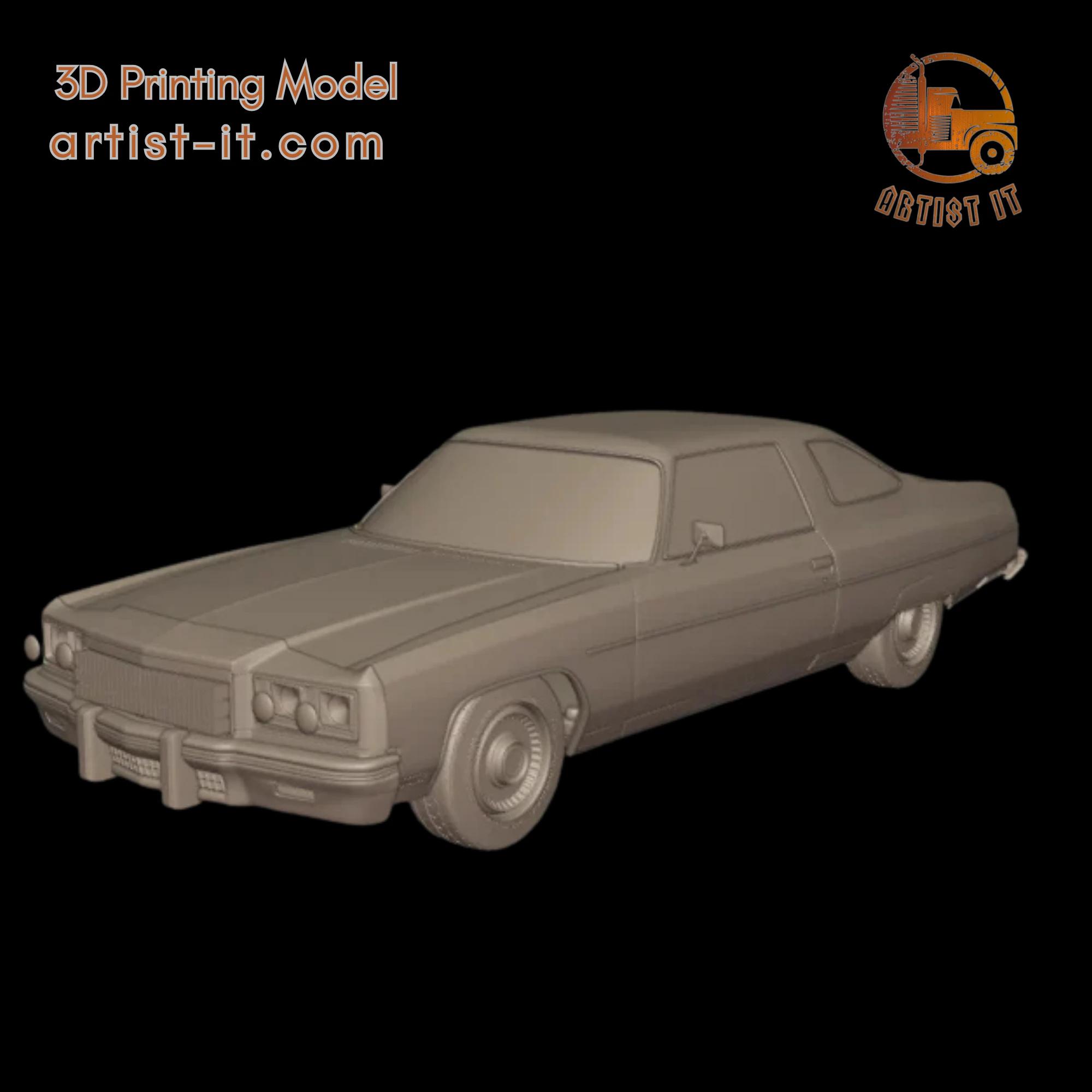 CHEVROLET CAPRICE 1975 3D Print Model .c4d .max .obj .3ds .fbx .stl .blend 